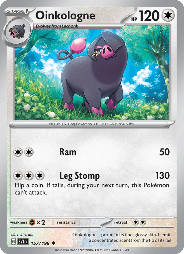 Oinkologne 157/198 Scarlet & Violet English Pokémon card