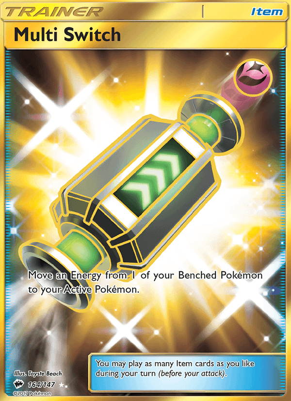 Multi Switch 164/147 Burning Shadows English Pokémon card