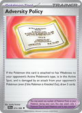 Adversity Policy 74/86 Chaos Rising English Pokémon card
