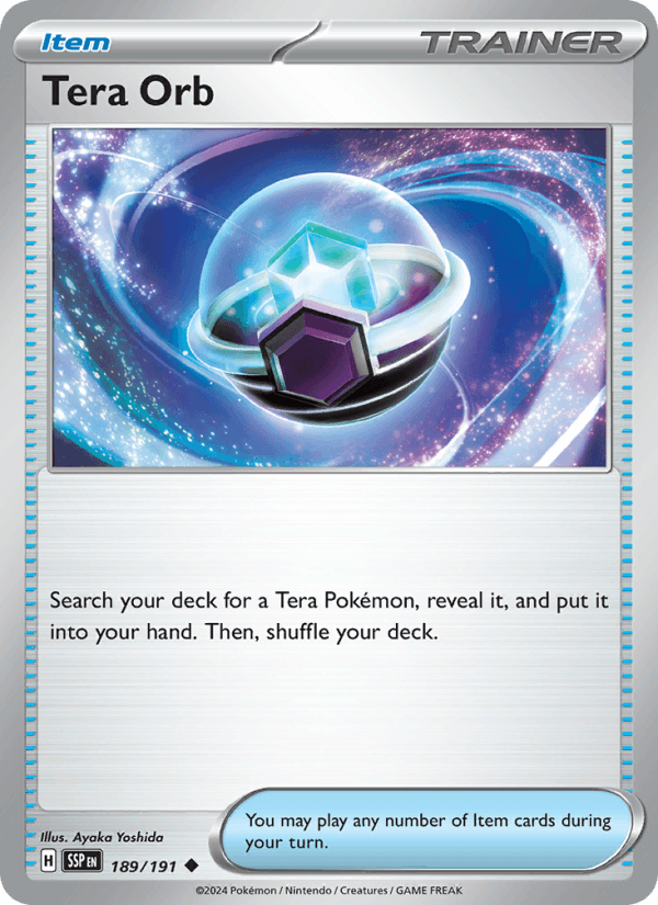 Tera Orb 189/191 Surging Sparks English Pokémon card