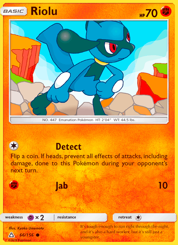 Riolu 66/156 Ultra Prism English Pokémon card