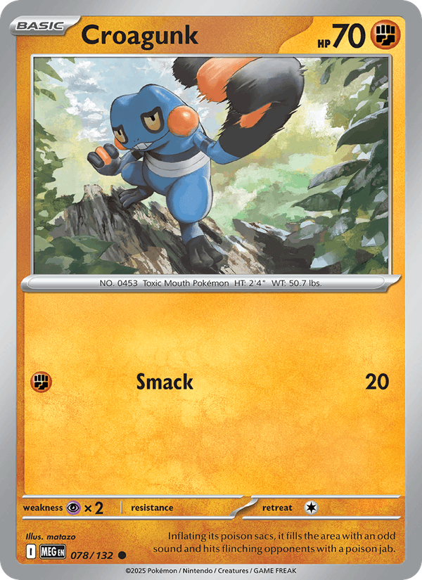 Croagunk 78/132 Mega Evolution English Pokémon card