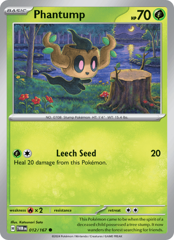 Phantump 12/167 Twilight Masquerade English Pokémon card