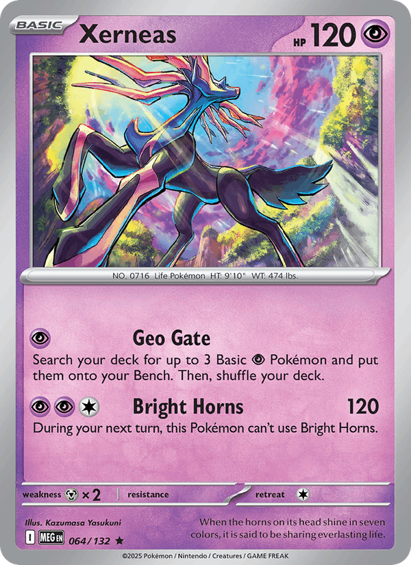 Xerneas 64/132 Mega Evolution English Pokémon card