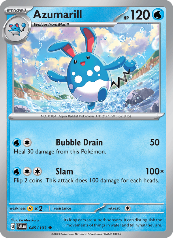 Azumarill 45/193 Paldea Evolved English Pokémon card