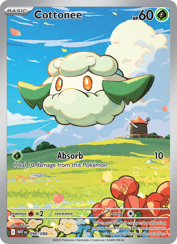 Cottonee 90/86 White Flare English Pokémon card