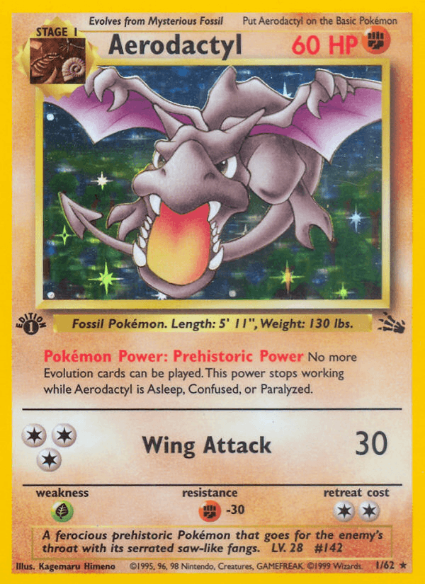Aerodactyl 1/62 Fossil English Pokémon card