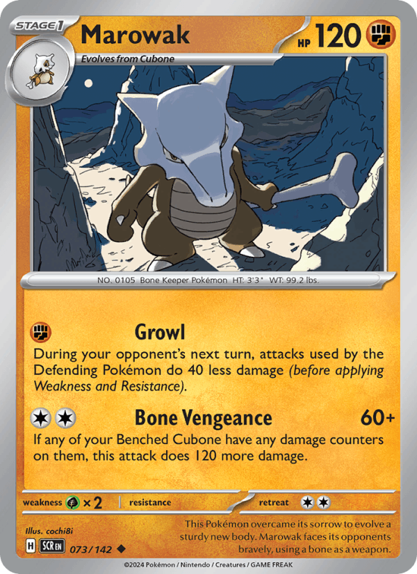 Marowak 73/142 Stellar Crown English Pokémon card
