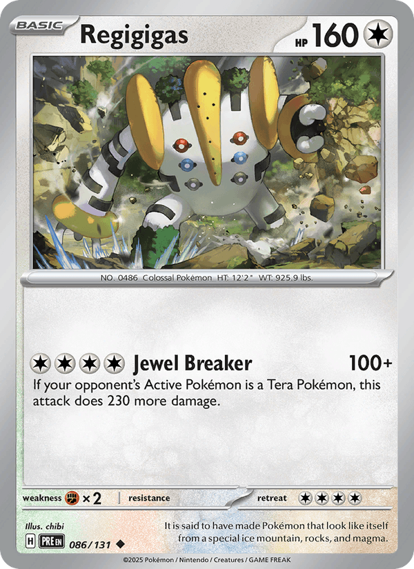 Regigigas 86/131 Prismatic Evolutions English Pokémon card