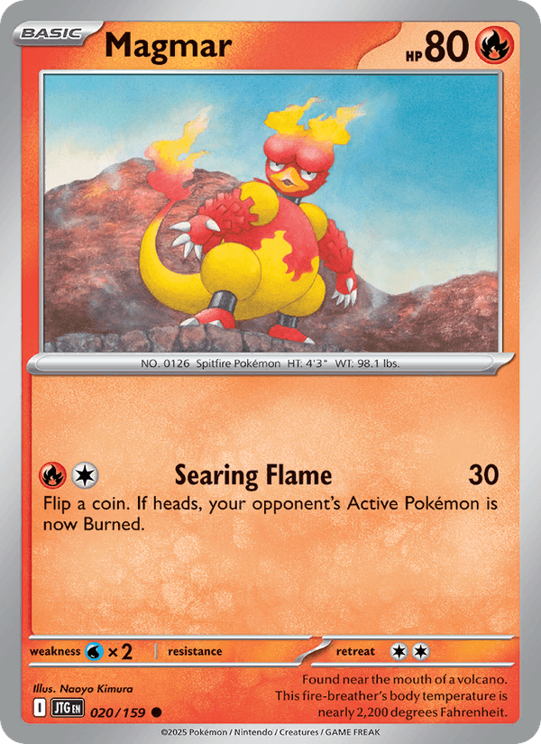 Magmar 20/159 Journey Together English Pokémon card