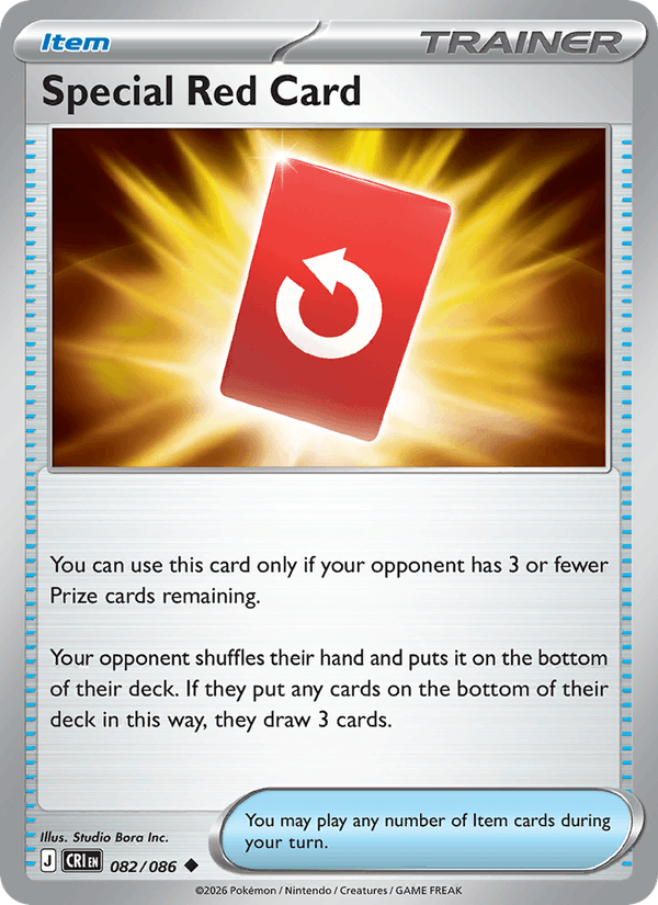 Special Red Card 82/86 Chaos Rising English Pokémon card