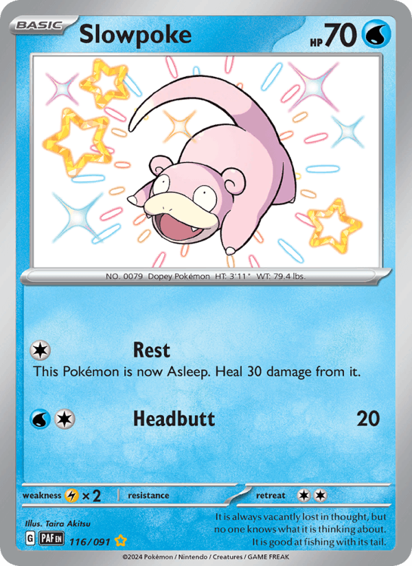 Slowpoke 116/91 Paldean Fates English Pokémon card