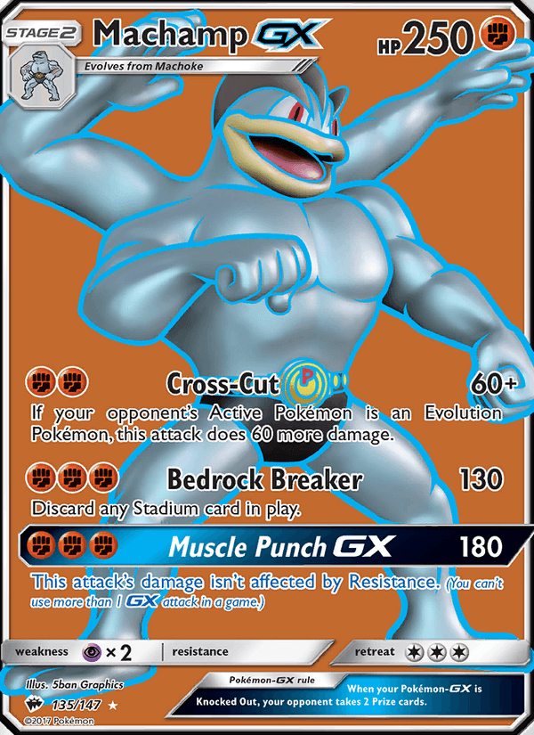 Machamp GX 135/147 Burning Shadows English Pokémon card