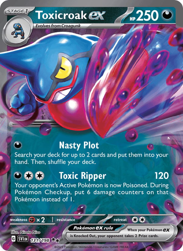 Toxicroak ex 131/198 Scarlet & Violet English Pokémon card