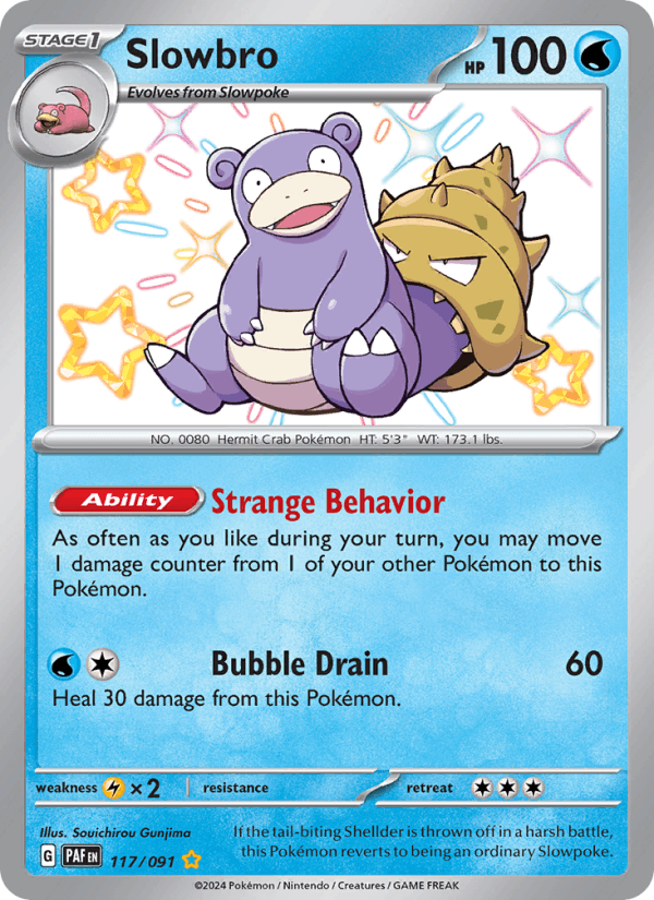 Slowbro 117/91 Paldean Fates English Pokémon card