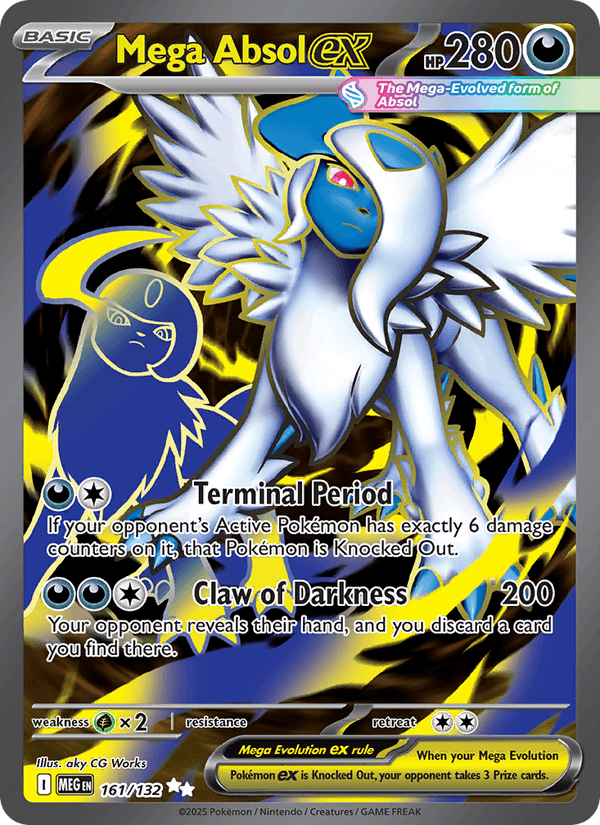 Mega Absol ex 161/132 Mega Evolution English Pokémon card