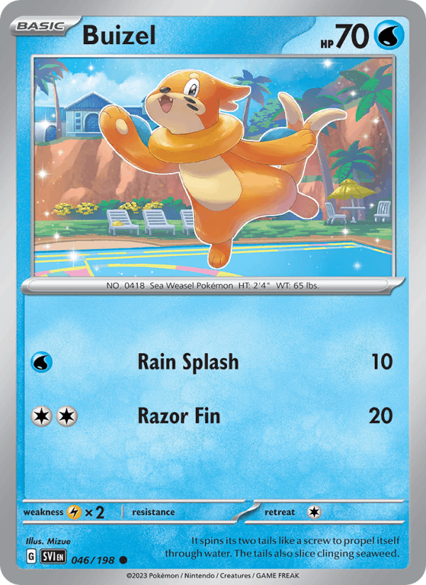 Buizel 46/198 Scarlet & Violet English Pokémon card