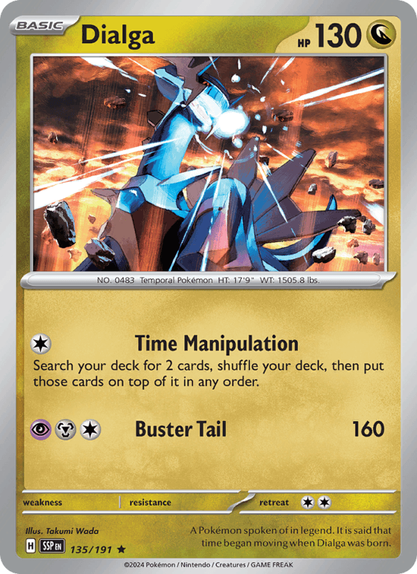 Dialga 135/191 Surging Sparks English Pokémon card