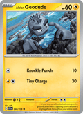 Alolan Geodude 44/159 Journey Together English Pokémon card