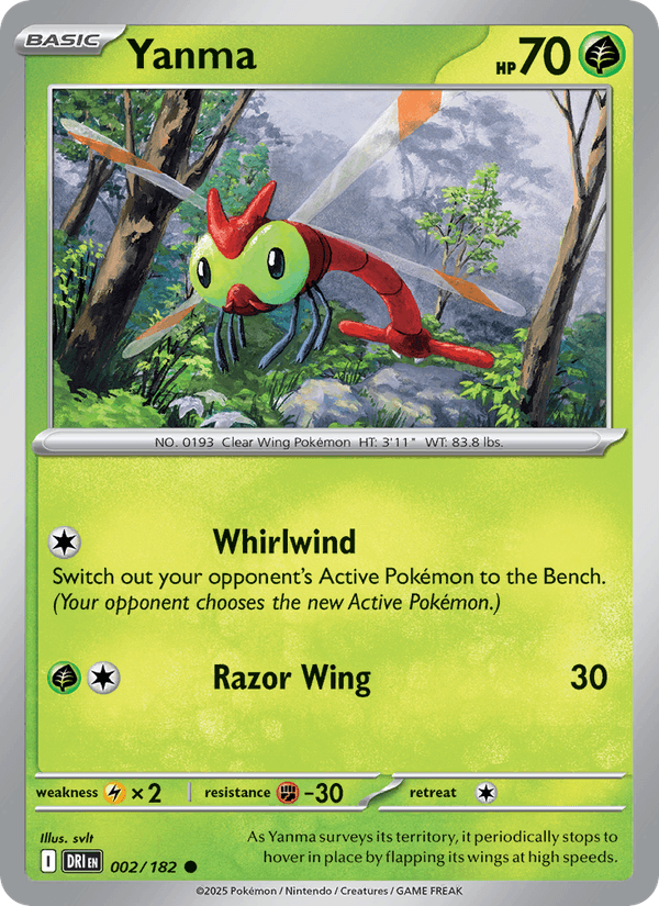 Yanma 2/182 Destined Rivals English Pokémon card