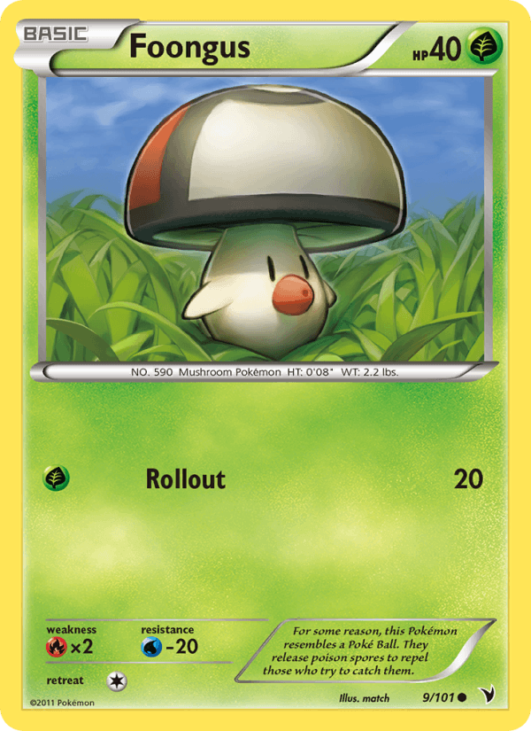 Foongus 9/101 Noble Victories English Pokémon card
