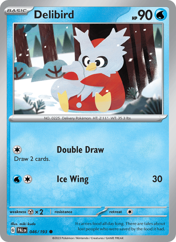Delibird 46/193 Paldea Evolved English Pokémon card