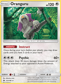 Oranguru 113/149 Sun & Moon Base Set English Pokémon card