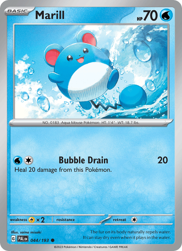 Marill 44/193 Paldea Evolved English Pokémon card