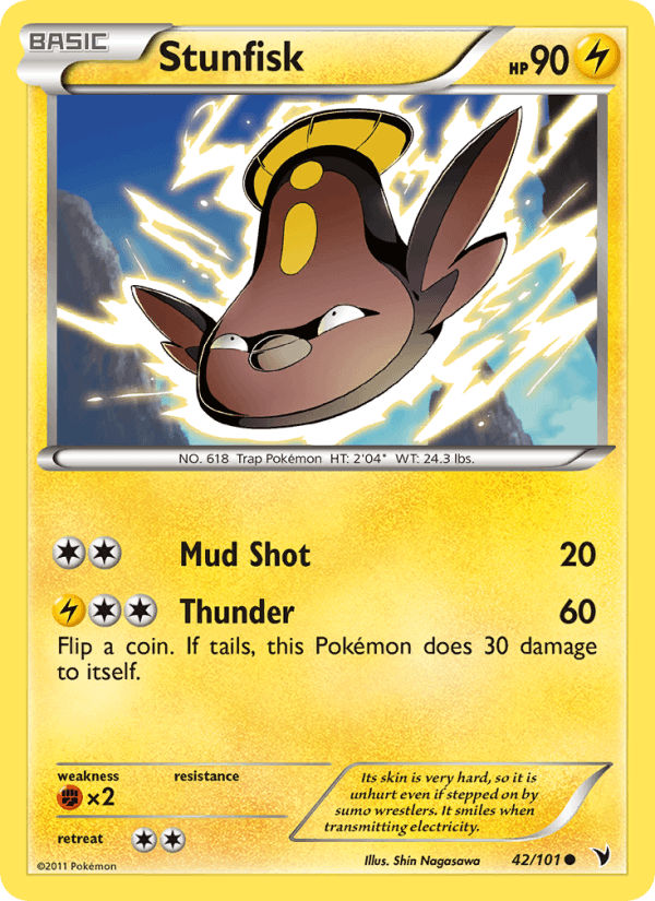 Stunfisk 42/101 Noble Victories English Pokémon card