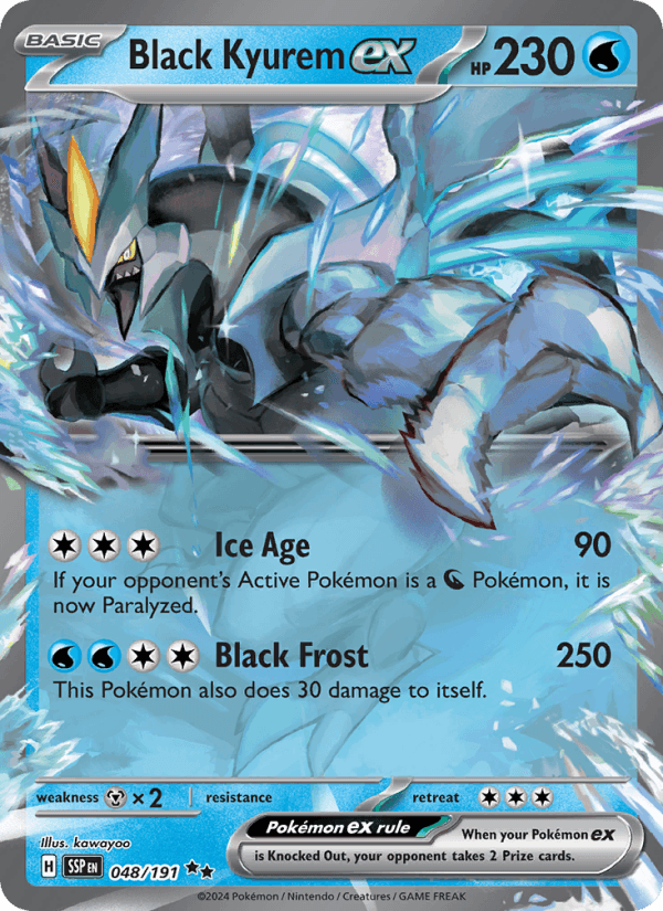 Black Kyurem ex 48/191 Surging Sparks English Pokémon card