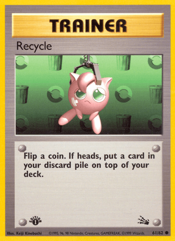 Recycle 61/62 Fossil English Pokémon card