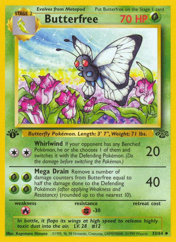 Butterfree 33/64 Jungle English Pokémon card