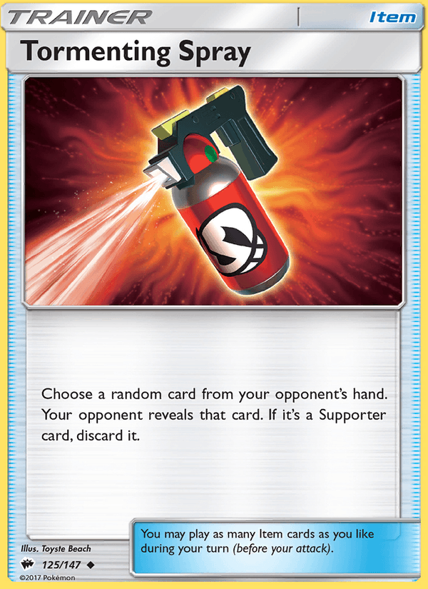 Tormenting Spray 125/147 Burning Shadows English Pokémon card