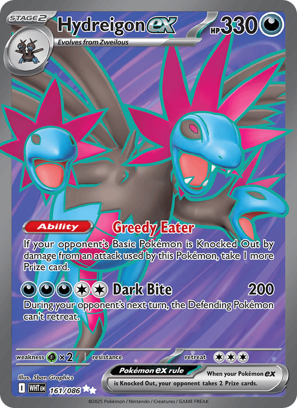 Hydreigon ex 161/86 White Flare English Pokémon card