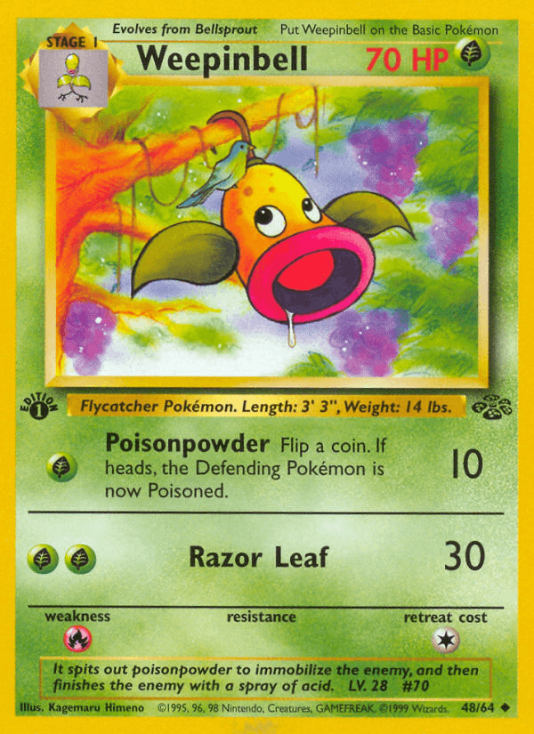 Weepinbell 48/64 Jungle English Pokémon card