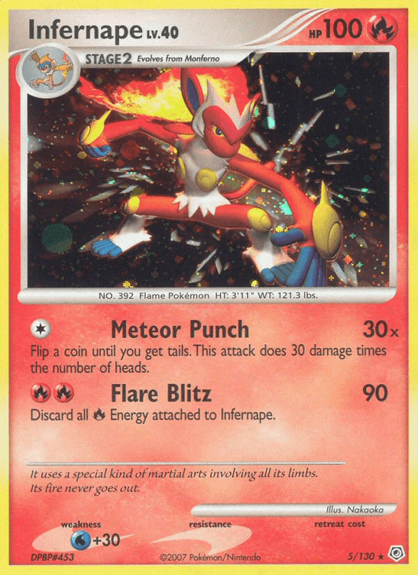 Infernape 5/130 Diamond & Pearl English Pokémon card