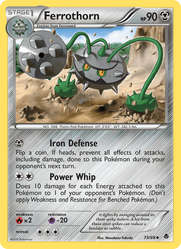 Ferrothorn 73/98 Emerging Powers English Pokémon card