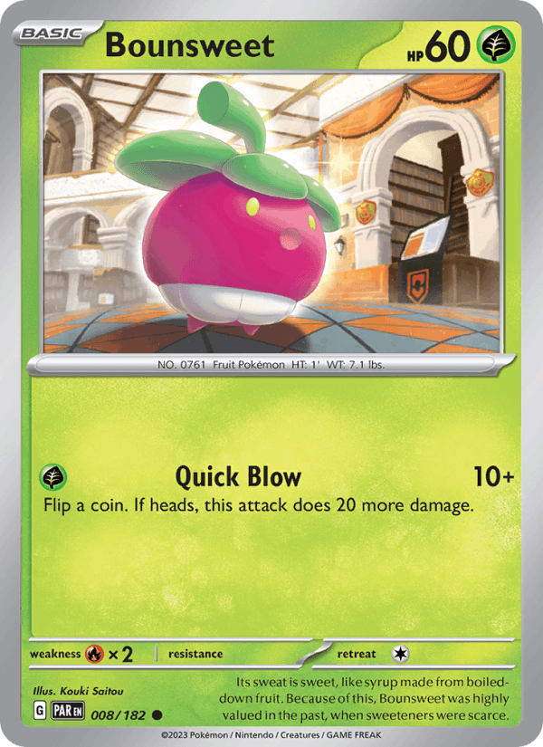 Bounsweet 8/182 Paradox Rift English Pokémon card