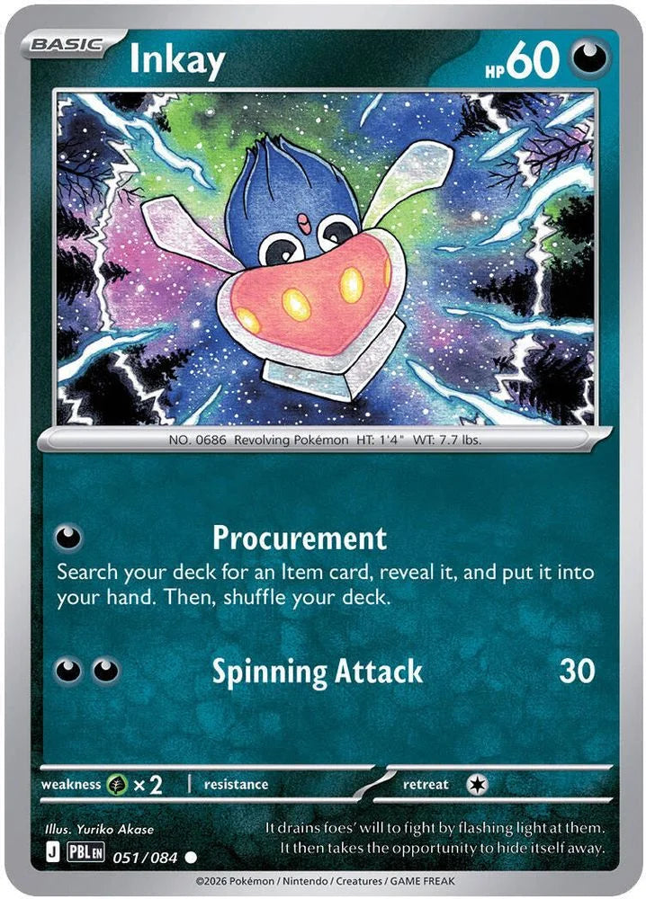 Inkay 51/84 Pitch Black English Pokémon card