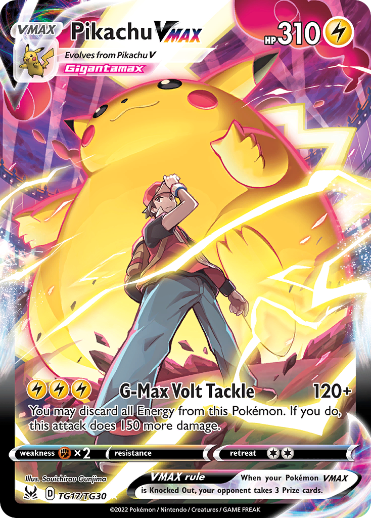 Pikachu VMAX TG17/TG30 Lost Origin Trainer Gallery English Pokémon card