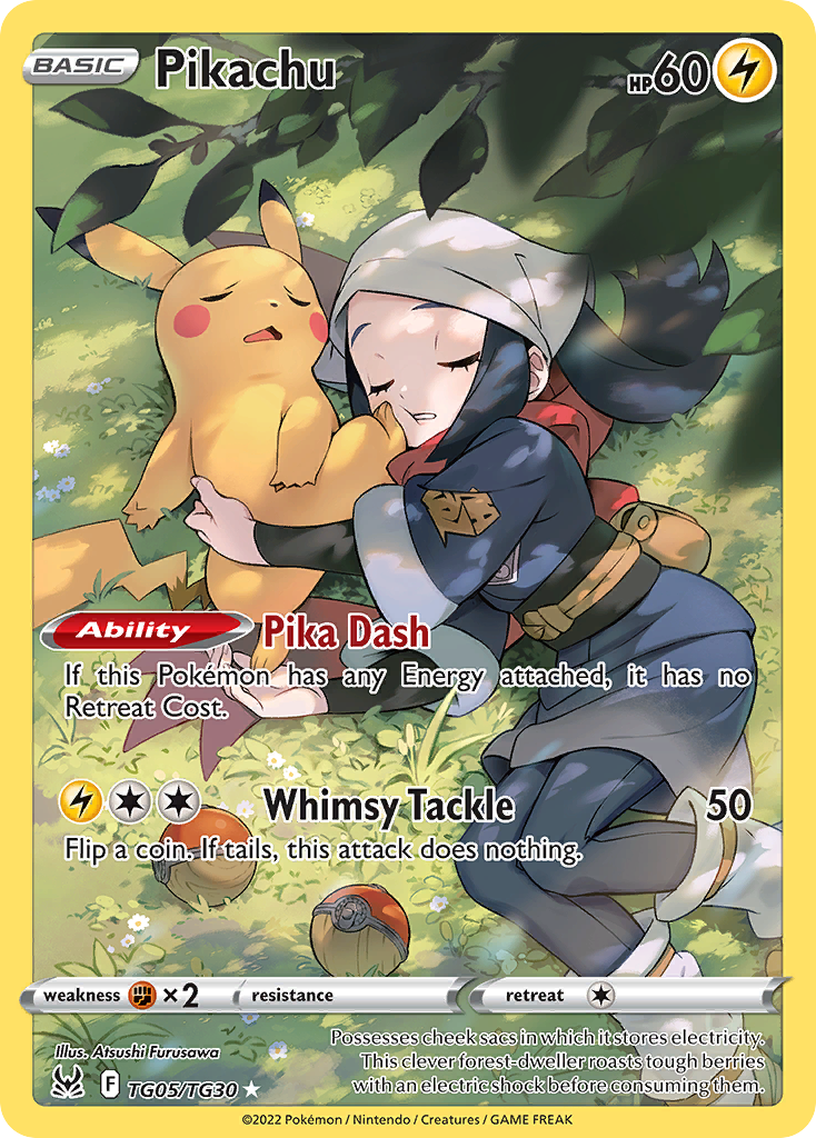 Pikachu TG05/TG30 Lost Origin Trainer Gallery English Pokémon card