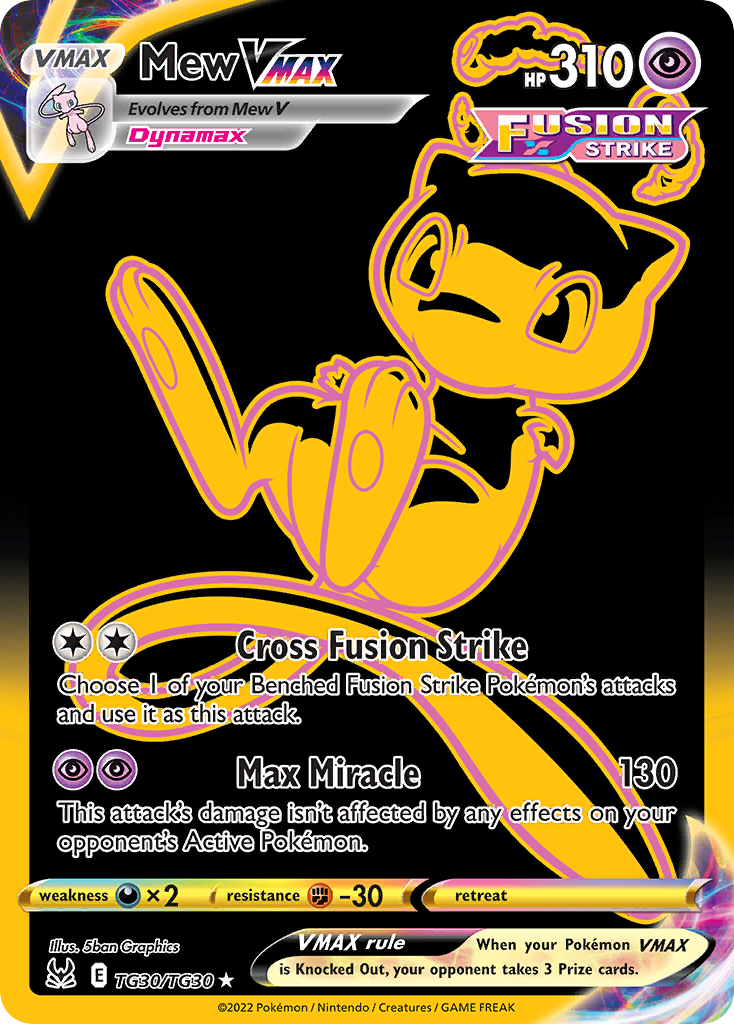 Mew VMAX TG30/30 Lost Origin Trainer Gallery English Pokémon card