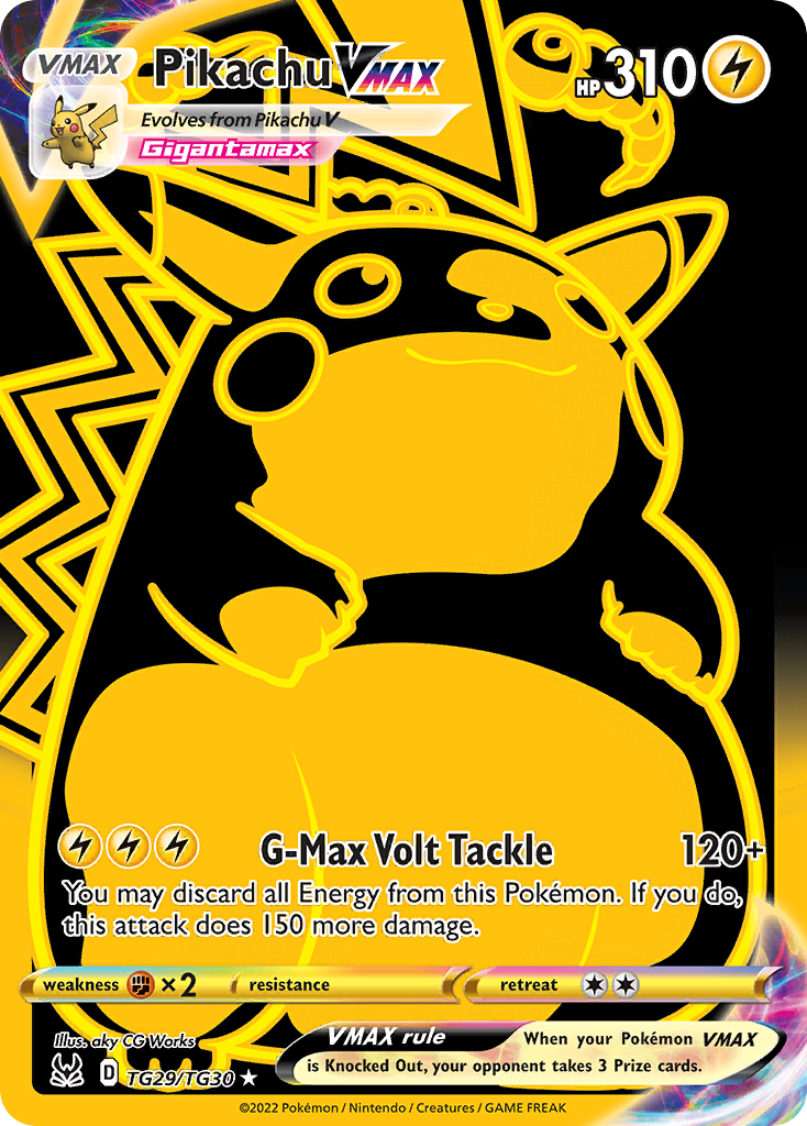 Pikachu VMAX TG29/TG30 Lost Origin Trainer Gallery English Pokémon card