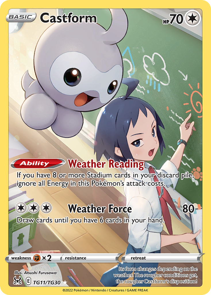 Castform TG11/TG30 Lost Origin Trainer Gallery English Pokémon card