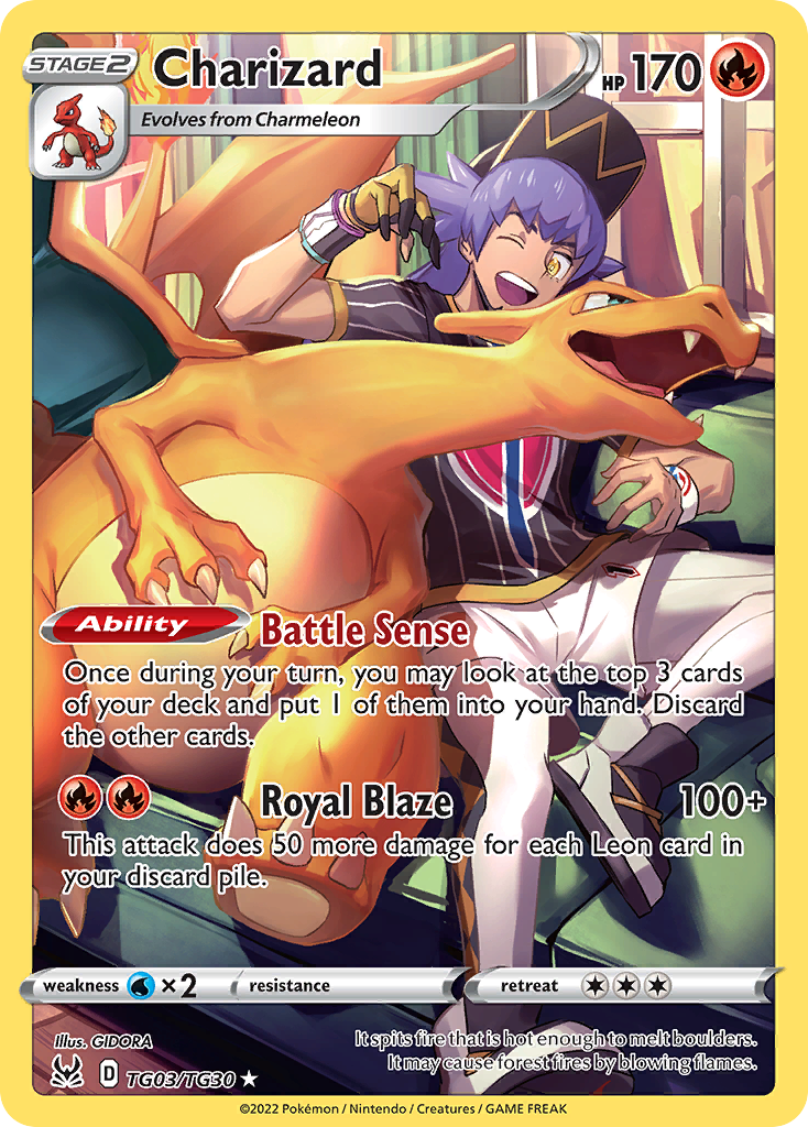 Charizard TG03/TG30 Lost Origin Trainer Gallery English Pokémon card