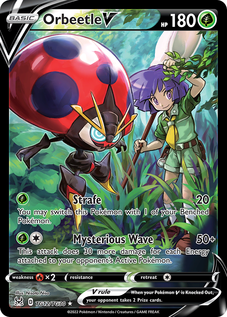 Orbeetle V TG12/TG30 Lost Origin Trainer Gallery English Pokémon card