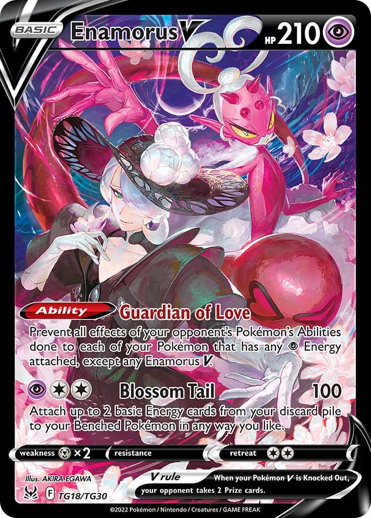 Enamorus V TG18/TG30 Lost Origin Trainer Gallery English Pokémon card