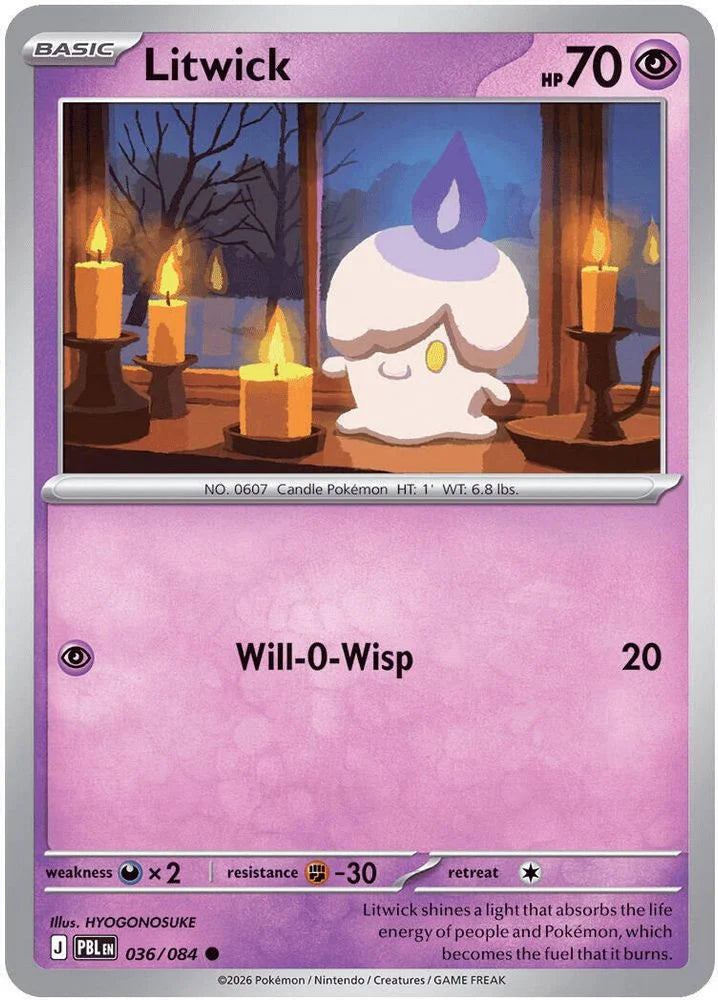 Litwick 36/84 Pitch Black English Pokémon card