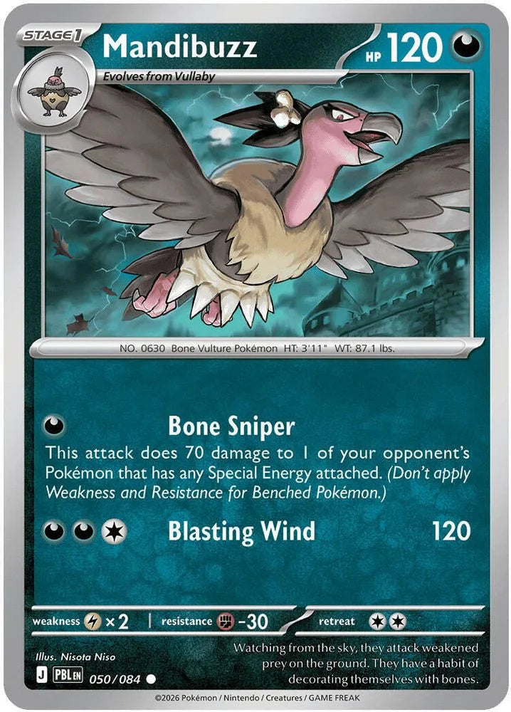 Mandibuzz 50/84 Pitch Black English Pokémon card