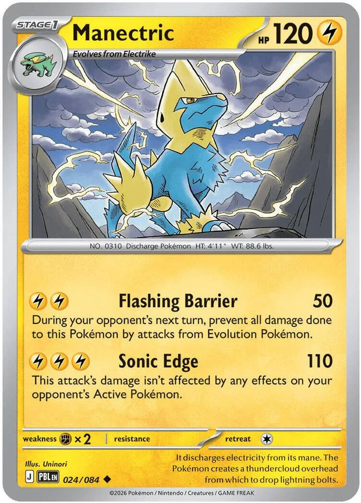 Manectric 24/84 Pitch Black English Pokémon card